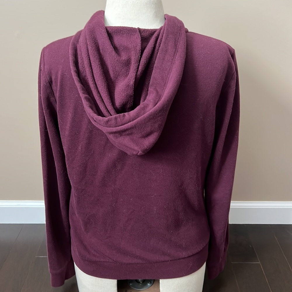 Victoria’s Secret PINK lightweight zip up hoodie maroon sz S - Picture 3 of 5